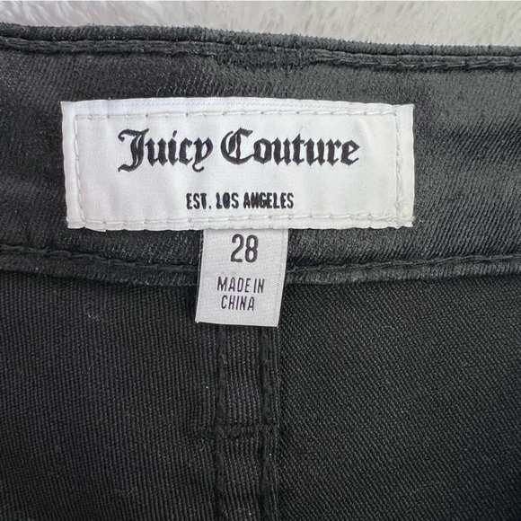 JUICY Couture Shiny Black Boyfriend Jeans women's size SZ 28 NEW - Picture 8 of 8